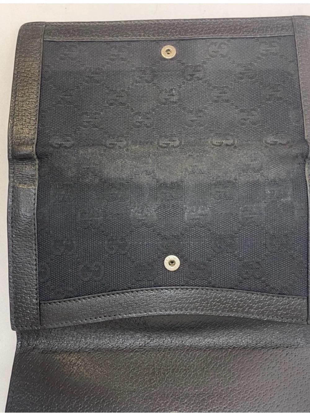 Gucci GG Monogram Continental Wallet with Gold Accents-EUC - Picture 12 of 15